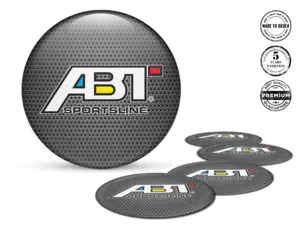 ABT Pegatina de Silicona Estilo Emblemas Bombados de Aro